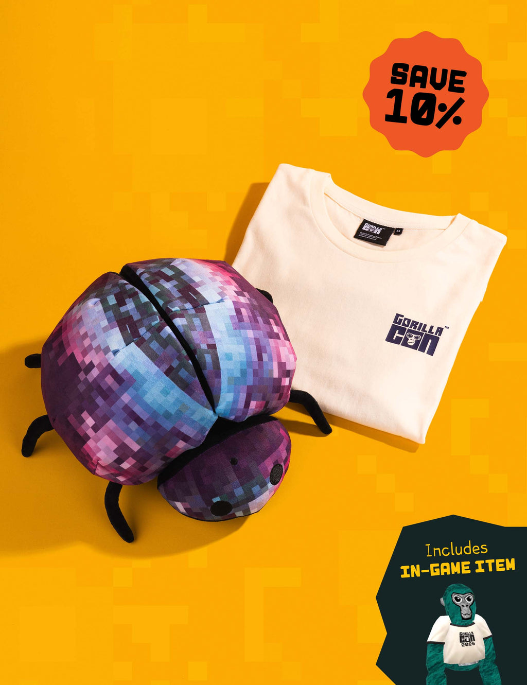 GorillaCon T-Shirt + Mega Doug the Bug Bundle