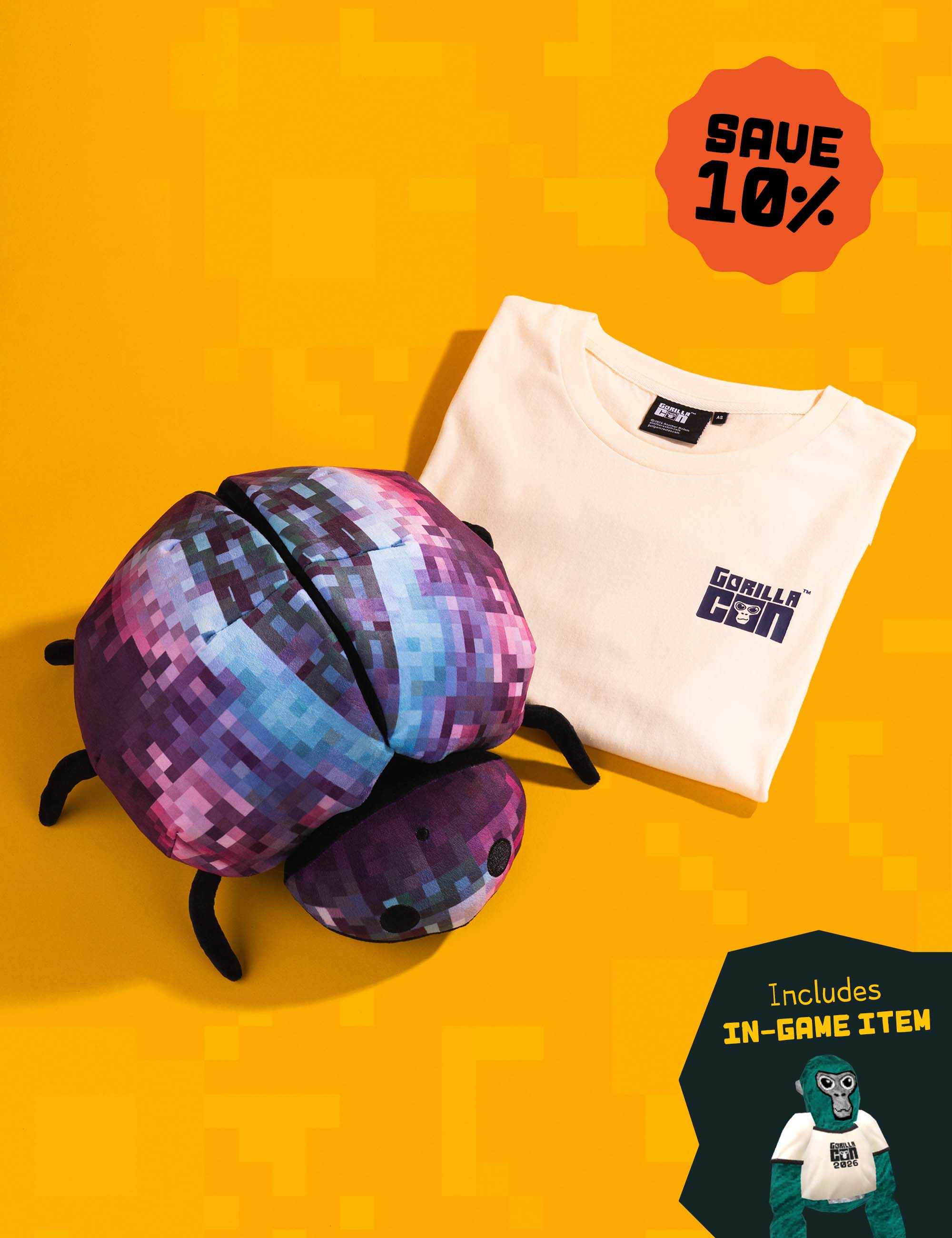 GorillaCon T-Shirt + Mega Doug the Bug Bundle