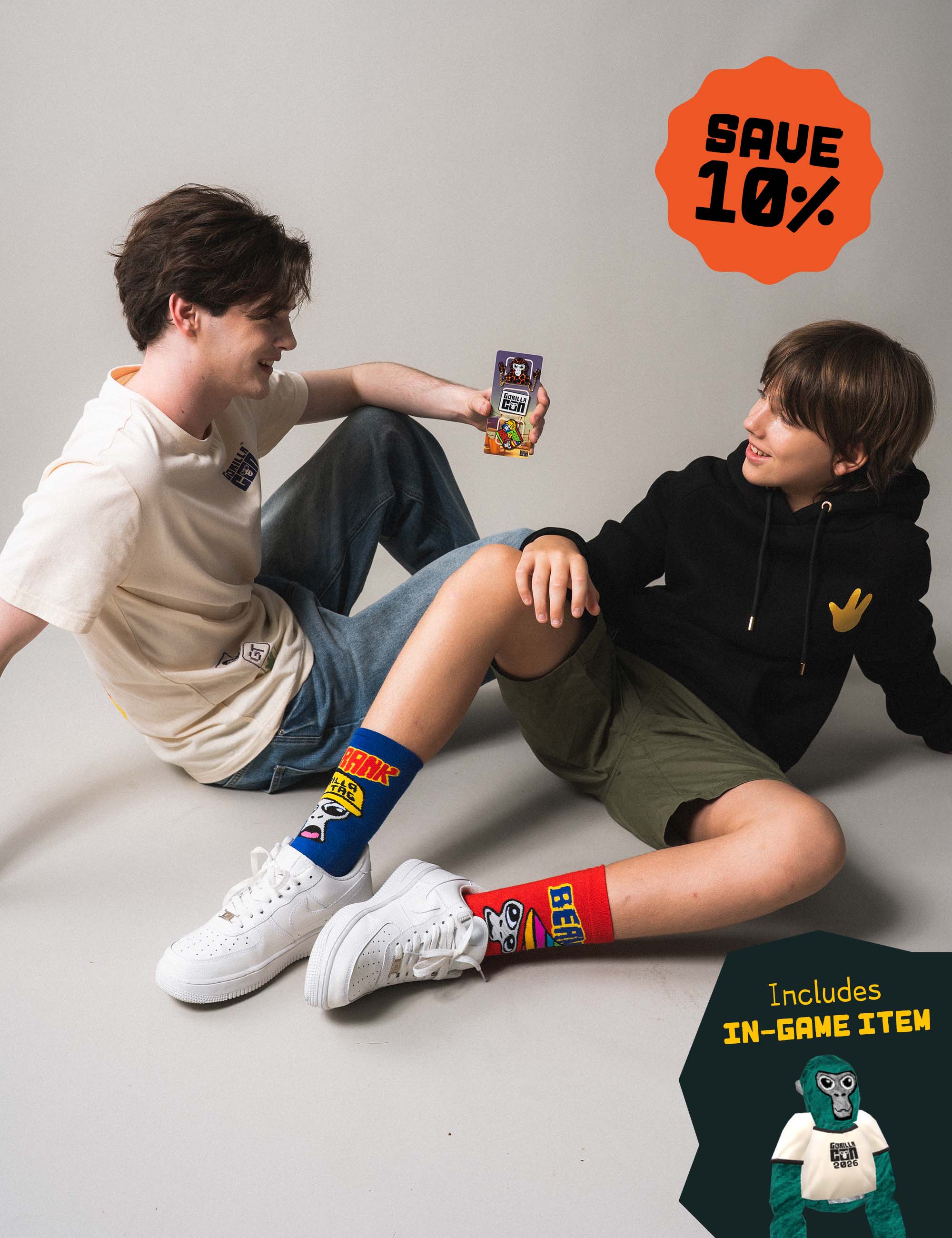 GorillaCon T-Shirt + Socks + Pin Set Bundle