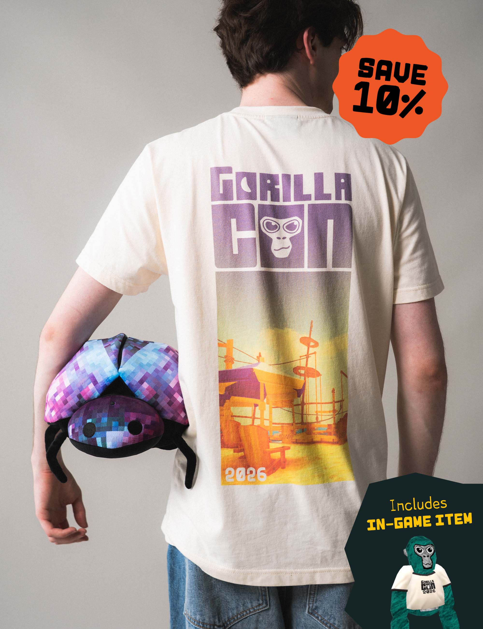 GorillaCon T-Shirt + Mega Doug the Bug Bundle