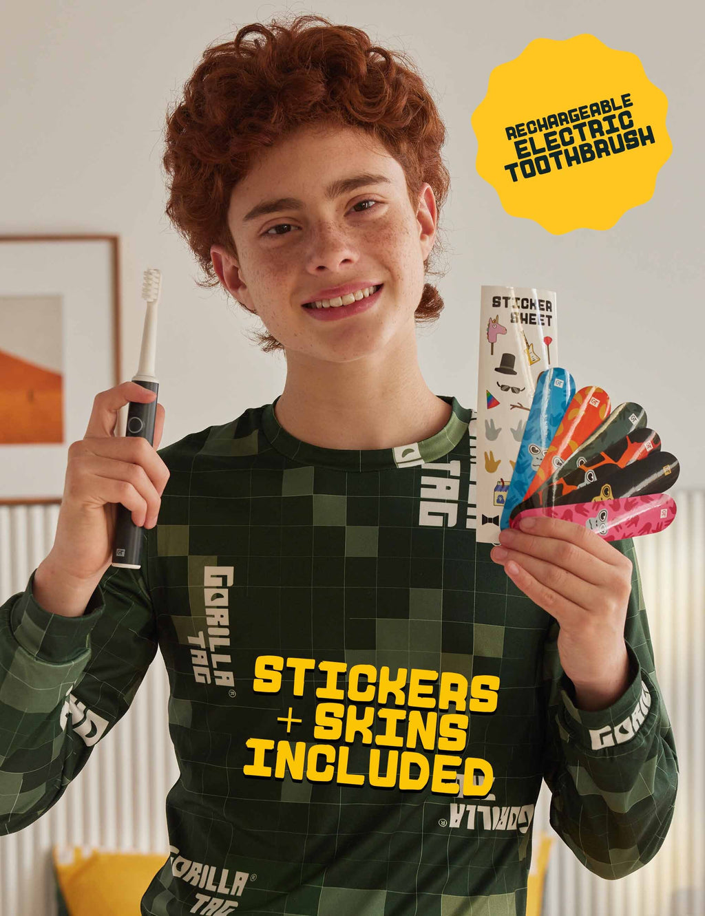 Gorilla Tag Electric Toothbrush + Stickers